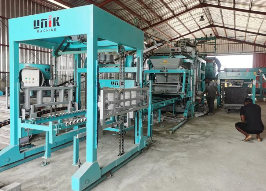 Barisan Pengeluaran Blok Konkrit Automatik Sepenuhnya UNIK: Penyelesaian Pintar Sehenti daripada Batching kepada Palletizing